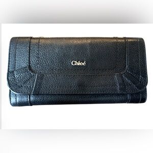 Chloé Paratay Black Leather Wallet